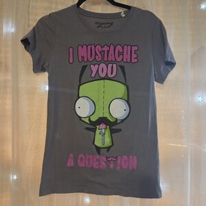 Invader Zim Gir T Shirt I Mustache You A Question Youth Large